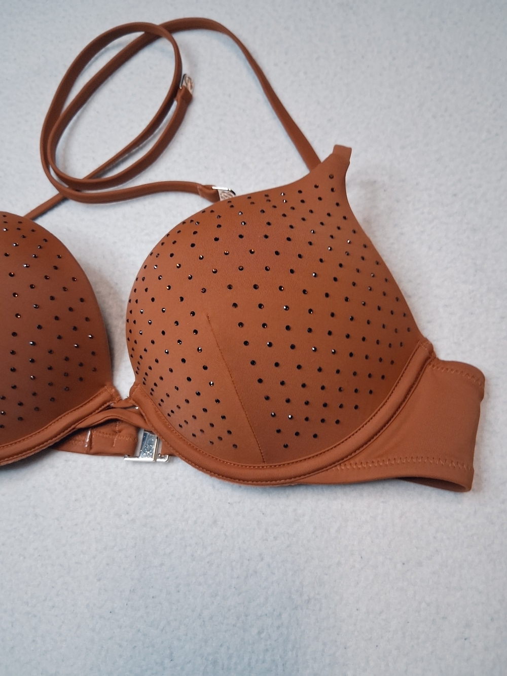 Victoria's Secret Tan Padded Halter Bikini Top - Picture 2 of 5